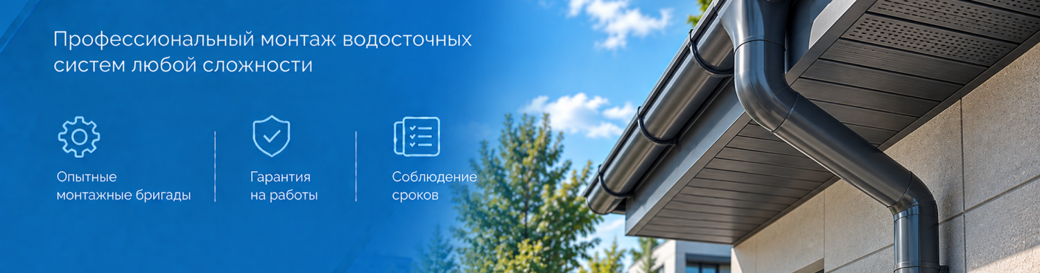 Монтаж водосточной системы Монтаж водосточной системы