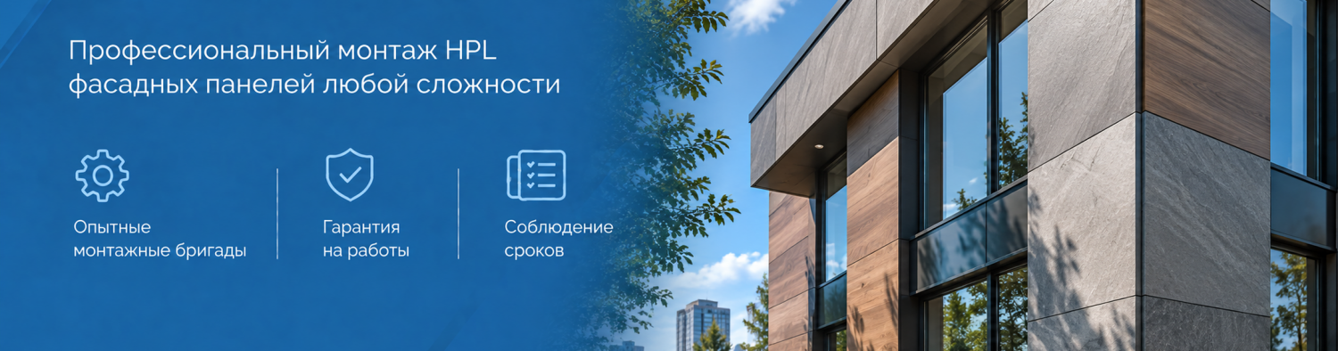 Монтаж HPL панелей Монтаж HPL панелей