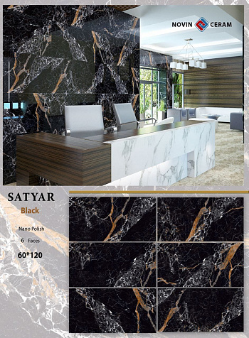 Satyar Black-Polished Rectified grate 1